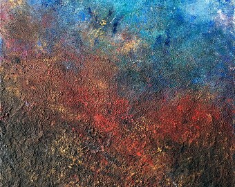 Desde el abismo nace la luz... Pintura abstracta sobre lienzo, decoración de interiores, acrílico sobre lienzo tensado, 50x70 cm