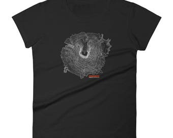 Mount Saint Helens Fitted Short Sleeve Tee | Women's Mountain T-Shirt | Washington Apparel | Nature Lover Shirt | Hiking Gift | Outdoors