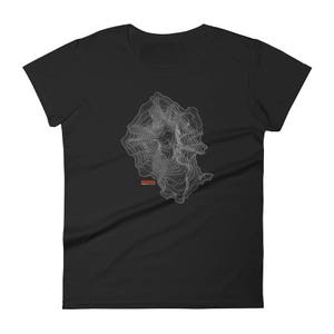 Mount Adams Fitted Short Sleeve Tee | Women&#39;s Mountain T-Shirt | Washington Apparel | Nature Lover Shirt | Hiking Gift | Outdoor Adventure