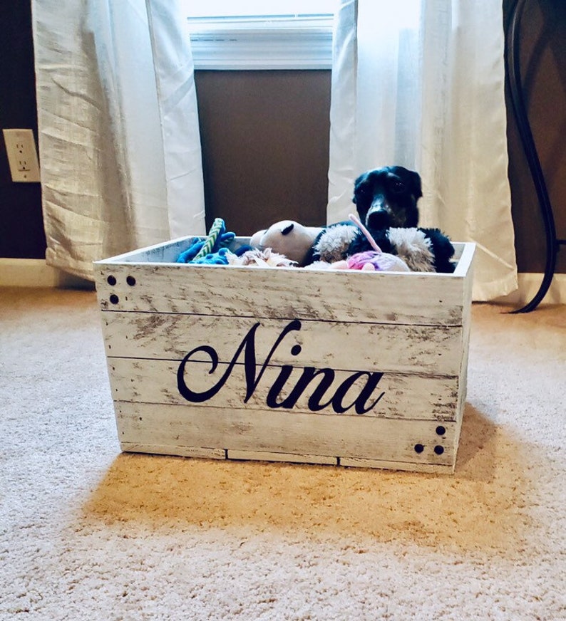 Personalized Dog Toy Box Large Storage Pet Crate Pet - Etsy