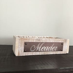 Personalized White Wash Rustic Box Farmhouse Decorative Wooden Box ...