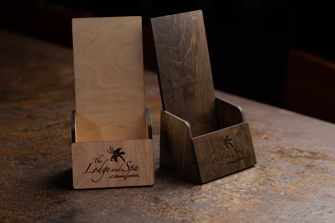 Wood Brochure Holder, Custom Take Out Menu Holder Etsy