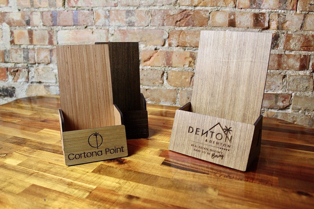 Wood Takeoutmenu Display, Brochure Holder, Wood Brochure Holder