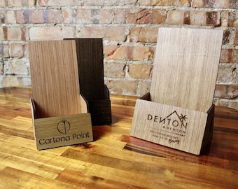 Wood Take-Out-Menu Display, Brochure Holder, Wood Brochure Holder, Custom Take Out Menu Holder