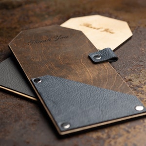 Wood and Leather Check Presenter: &#39;Thank You&#39; Bill Holder