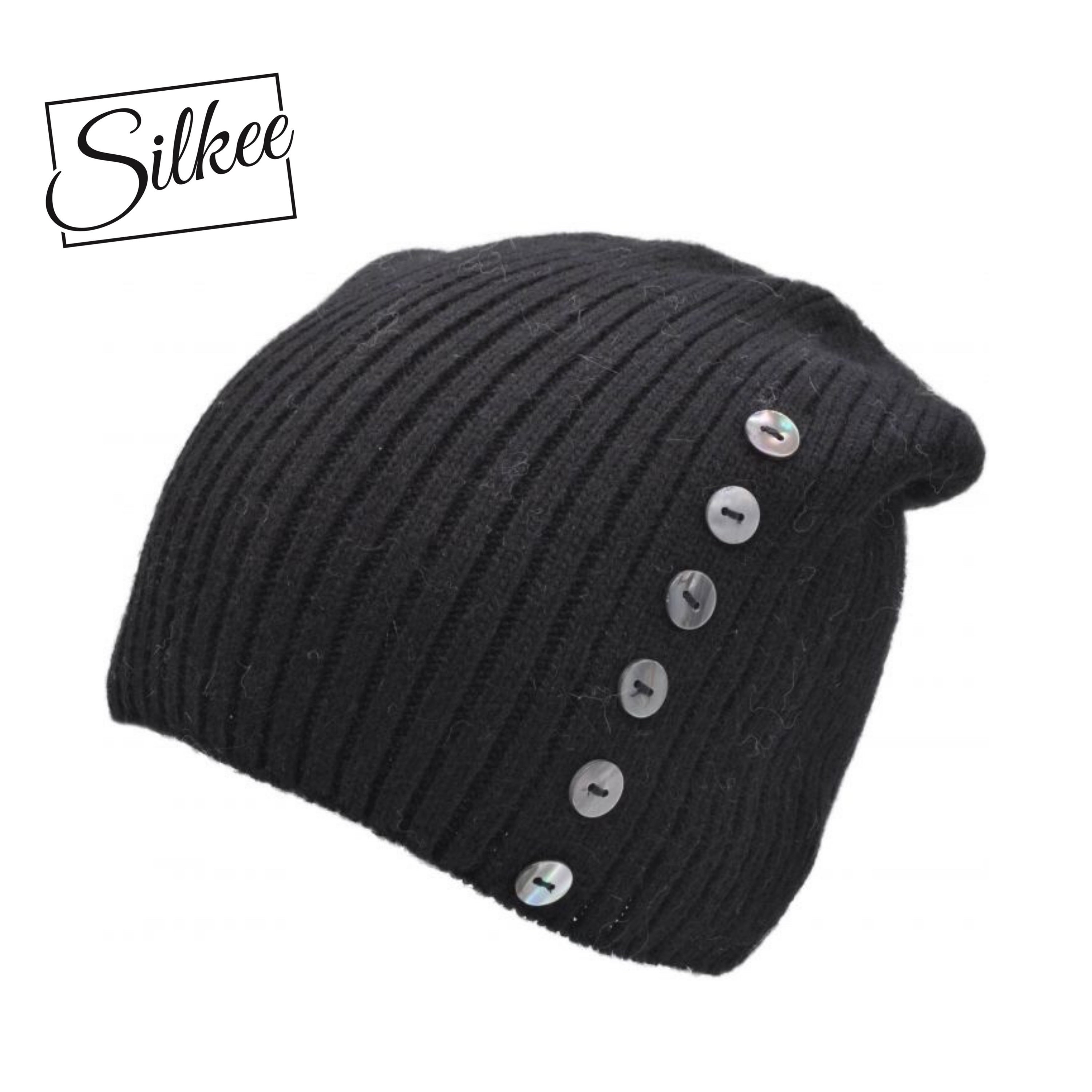 Silkee 100 Silk Lined Cashmere blend Beanie Hat Etsy
