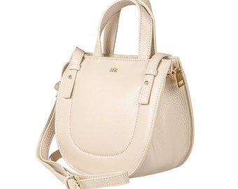 cream leather bag