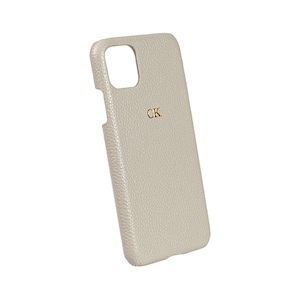 IPhone 11 Grey Pebble Leather Personalised Phone Case, Custom iPhone 11 ...