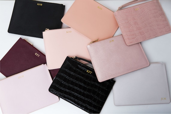 personalised clutch bag