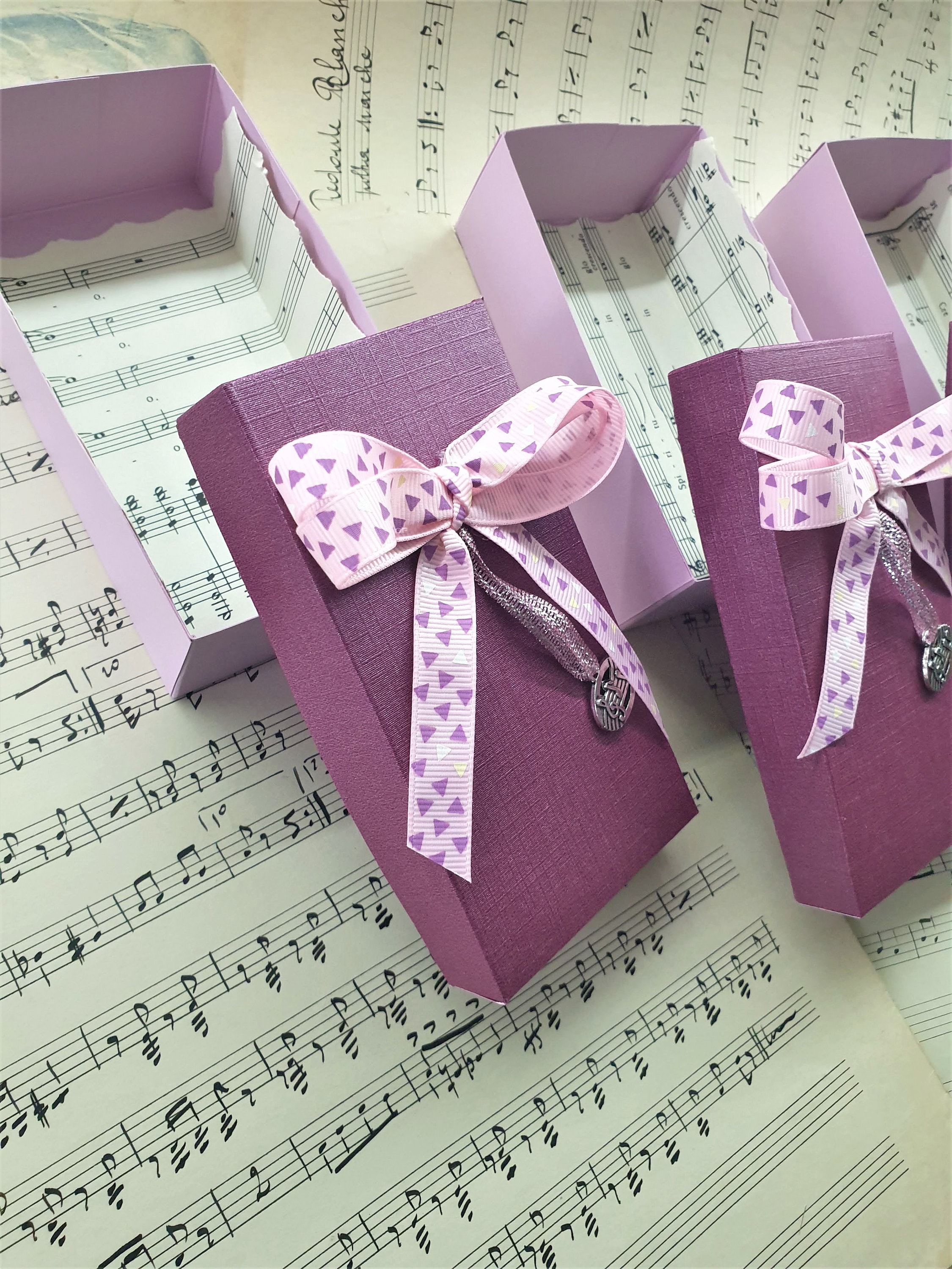 SET of THREE musical theme gift boxes musical theme boxes Etsy