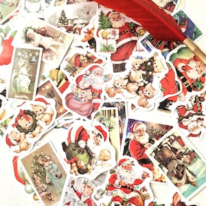 Adesivos de Natal, CONJUNTO aleatório de adesivos 20/40/60, adesivos de Papai Noel, adesivos de anjos de Natal, embrulho de Natal, diário de Natal