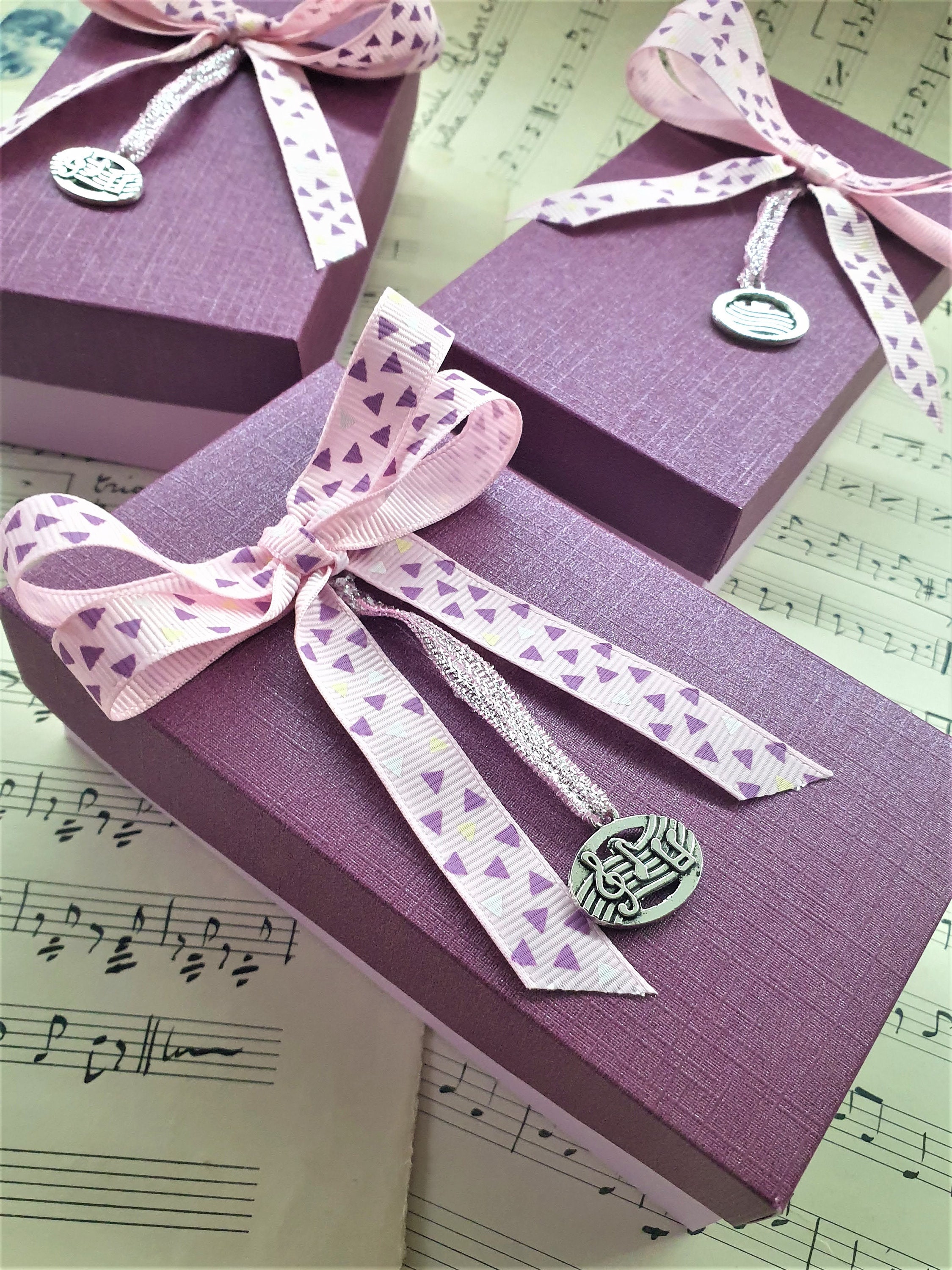 SET of THREE musical theme gift boxes musical theme boxes Etsy