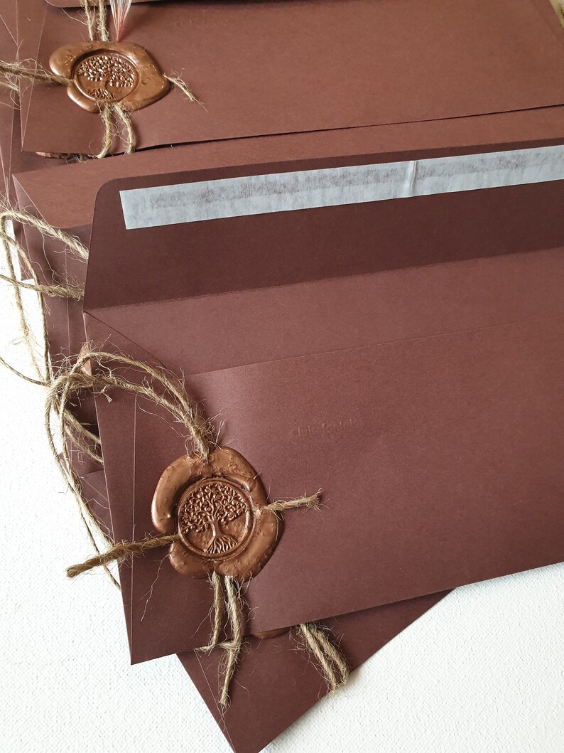 Wax sealed envelope SET OF 5 elegant envelopes sealed with Etsy