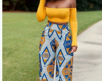 african print trousers for ladies