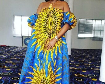 ankara maxi gown styles