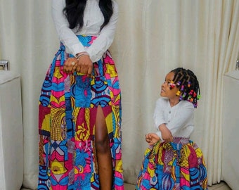 mother and daughter african traditional outfits