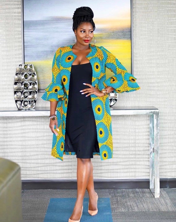 African Women's Kimono Jacket Ankara Kimono Jacket -  Finland