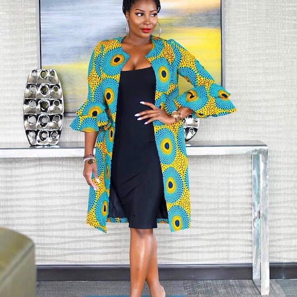Red African Print Dress for Women – Etsy
