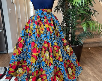 African clothing maxi skirt/ African women clothing/ Ankara maxi skirt/ African print skirt/ Ankara long skirt/ kente skirt/fashion skirt