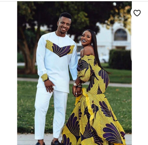 African Couples Outfit/ African Couple Attire/ African Family Outfit/  African Couples Matching Outfits -  Hong Kong