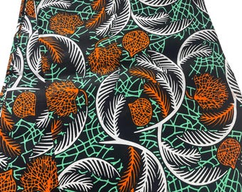 African Fabric/Ankara 6 Yards/By The Yard/Green and White Ankara/Cotton/Quilts Fabric/African Dress Fabric/Kitenge