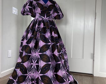Ankara Maxi Dress: African Print, Cotton Prom Gown