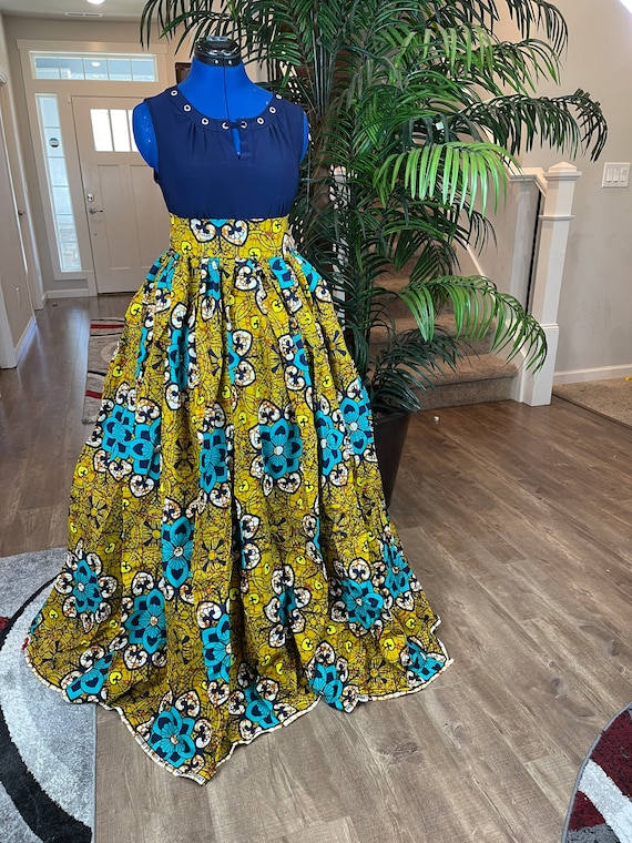 Flared ankara cheap skirt