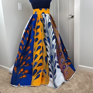 African women skirt for weddings/ African maxi skirt/ Patchwork skirt/ Beautiful african patch work skirt made from 100% African cotton