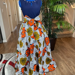 African Skirt/African Clothing For Women/Plus Size Skirt/Maxi Skirt/ Flare Skirt/Head Wraps/ Circle Skirt/Ankara Skirt/Peju Skirt