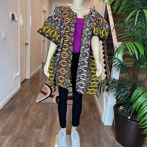 African Poncho/African Clothing For Women:/African Robe/Ankara Tops/Plus Size Women Clothing/One Size Fit All/ Ethnic Poncho