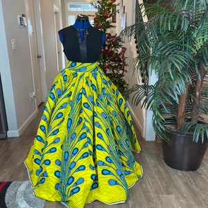 African Skirt For Women/African Skirts/Ankara Skirt For Weddings/African Skirt For Proms/African Clothings/Plus Size Skirts/Party Skirt Af