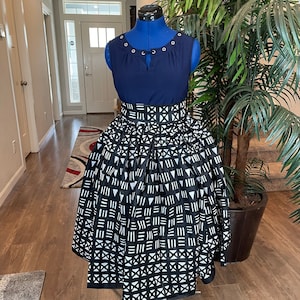 African clothing maxi skirt/ African women clothing/ Ankara maxi skirt/ African print skirt/ Ankara long skirt/ Black skirt/African skirt