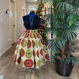 African Skirt/Ankara Skirt/Gift For Her/Plus Size Skirt/African Dress/Ankara Dress/African Clothing/Midi Skirt/African Headwraps/Women Cloth