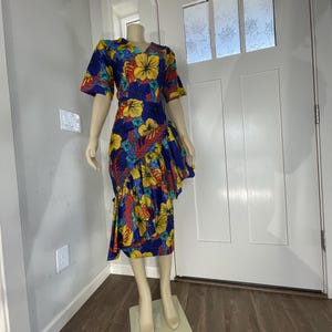 African Dress/Ankara Dress/African Prom Dress/African Clothing For Women/African Print Dress/Ankara Party Dress/Royal Blue Dres/BK01