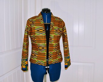 African women clothing/ African blazer/ African women jacket/Ankara jacket/ Kente jacket/African women top