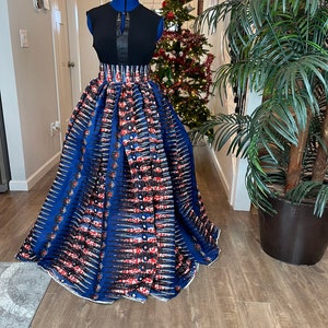 Full flare maxi skirt/ African full flare maxi skirt/African women plus size skirt/Skater skirt/Circle Skirt/Ankara skirt/long skirt/Boho sk