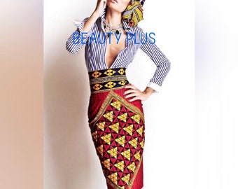 Kitenge Pencil Skirt - Etsy