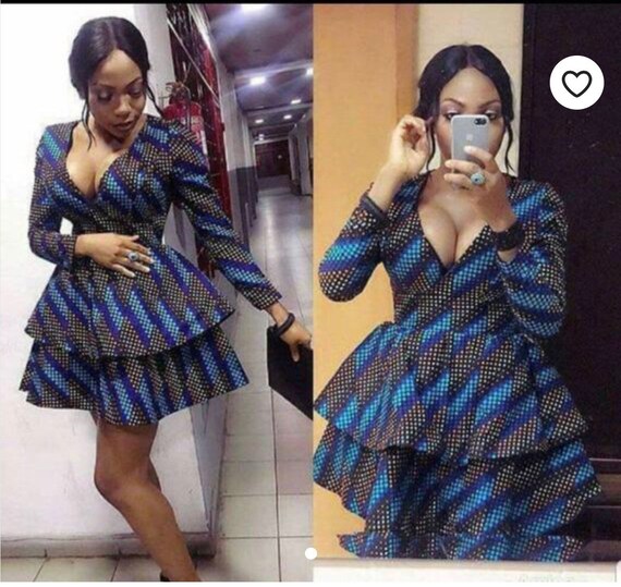 african peplum dress