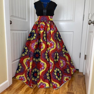 African skirt/Danshiki skirt/Ethnic skirt/Orange skirt/African skirt for sale/African women clothing/Ankara skirt/Maxi skirt/Sogo Skirt