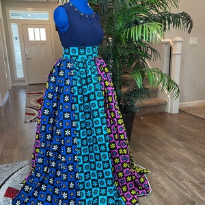 Afrikaanse vrouwen rok voor bruiloften/ Afrikaanse maxi rok/ patchwork rok/ mooie Afrikaanse patchwork rok gemaakt van 100% Afri