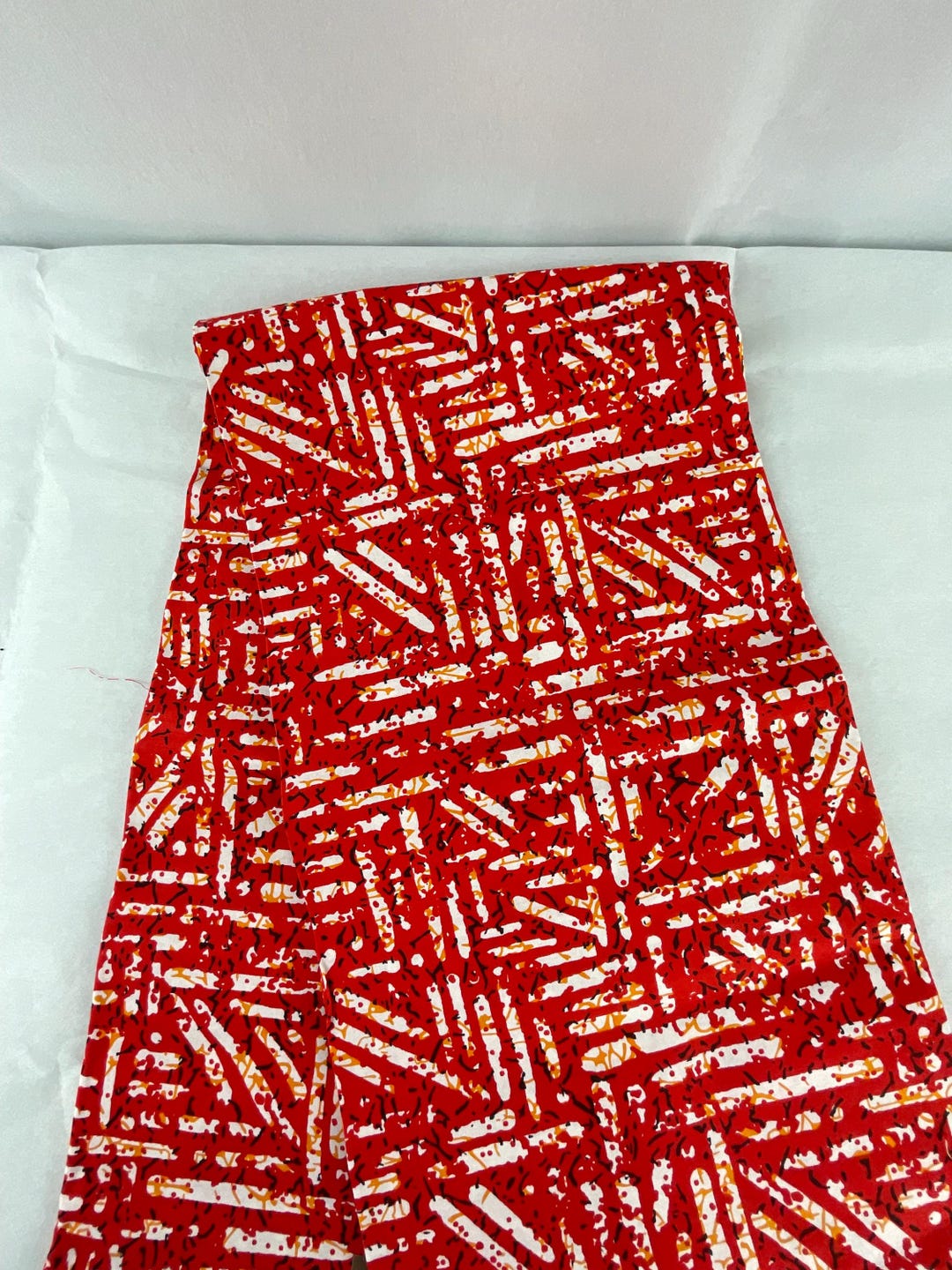 African Fabric/ankara-red and White Color/afican Print/kente/ethnic ...