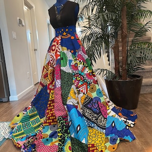 African women clothing/Full circle skirt/African maxi skirt for weddings/African print maxi skirt/Plus size skirt/African women skirt/HT2