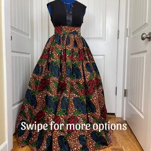 African clothing maxi skirt/ African women clothing/ Ankara maxi skirt/ African print skirt/ TK58|African Clothing |Plus Size Women Clothing