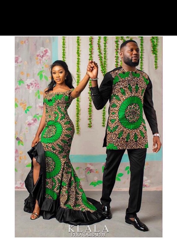 African couples outfit/ African couple attire/ African family outfit/  African couples matching outfits