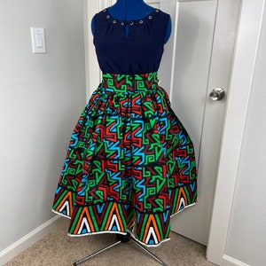African skirt/Gift item skirt for mommy/African office skirt/Danshiki skir/Thanksgiving skirt/Mommy and me skirt/Midi skirt/Green skirt
