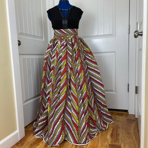 African skirt/Danshiki skirt/Ethnic skirt/Orange skirt/African women clothing/Ankara skirt/Maxi skirt/Gift For Her/Dara Skirt/