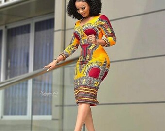 fitted african dress