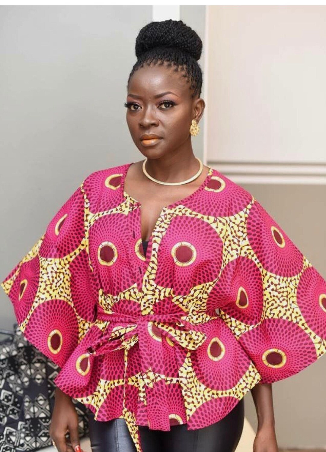African Women Clothing,african Print Peplum Blouse, African Clothing