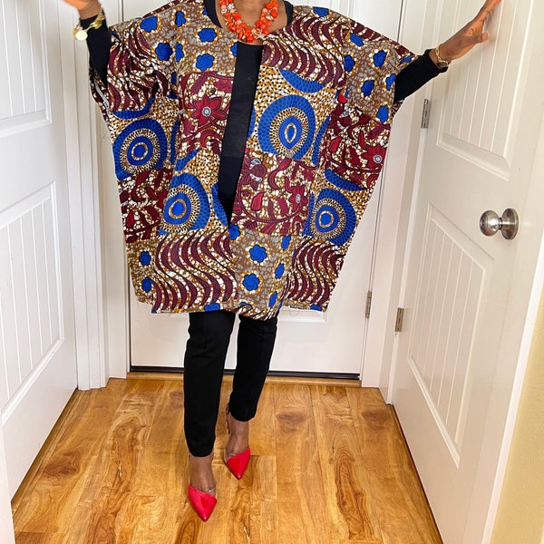 African clothing for women/ African kimono women/African kimono jacket/plus size crop top/African kimono/African kimono wrap/African kimpa h