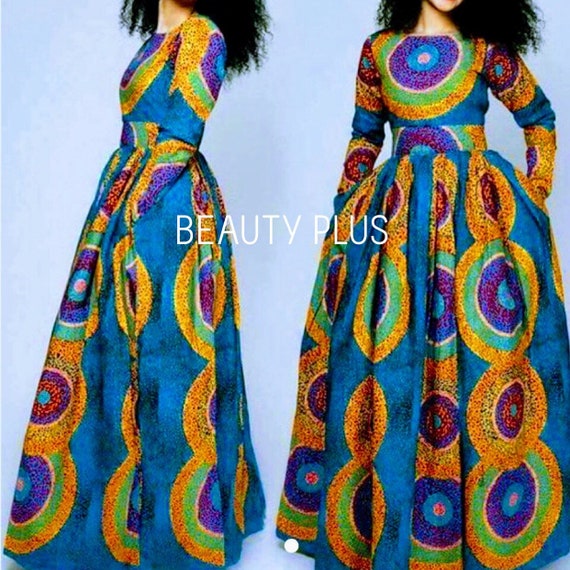 Black Women Printed African Buggy Dresses